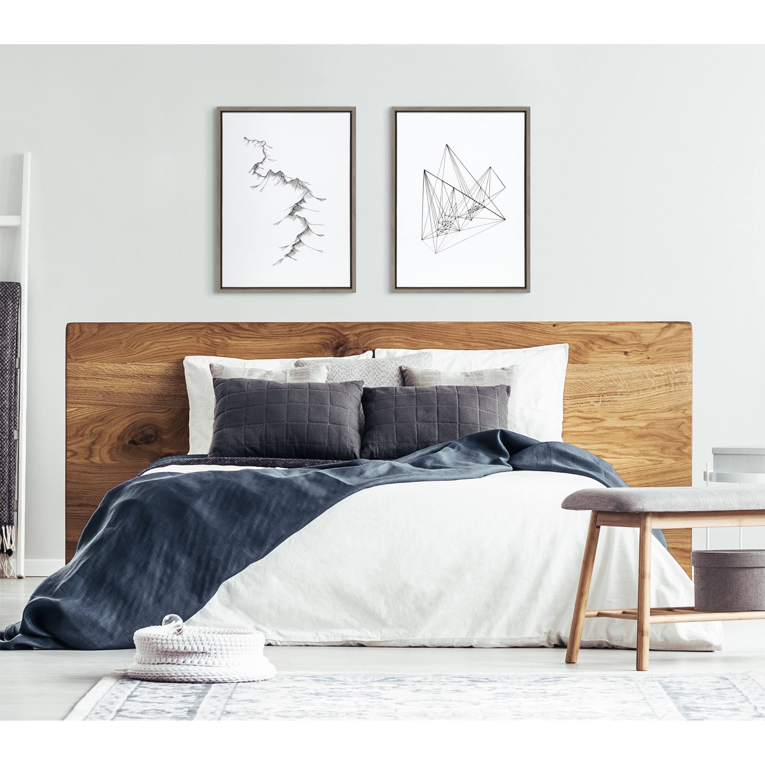 Kate and Laurel Sylvie Mountains II Framed Canvas by Viola Kreczmer